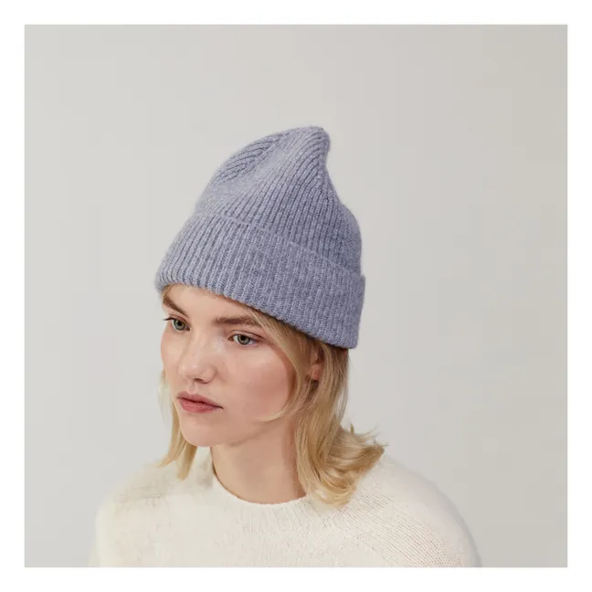 Cappello in lana e angora | Grigio chiaro
