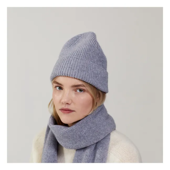 Cappello in lana e angora | Grigio chiaro
