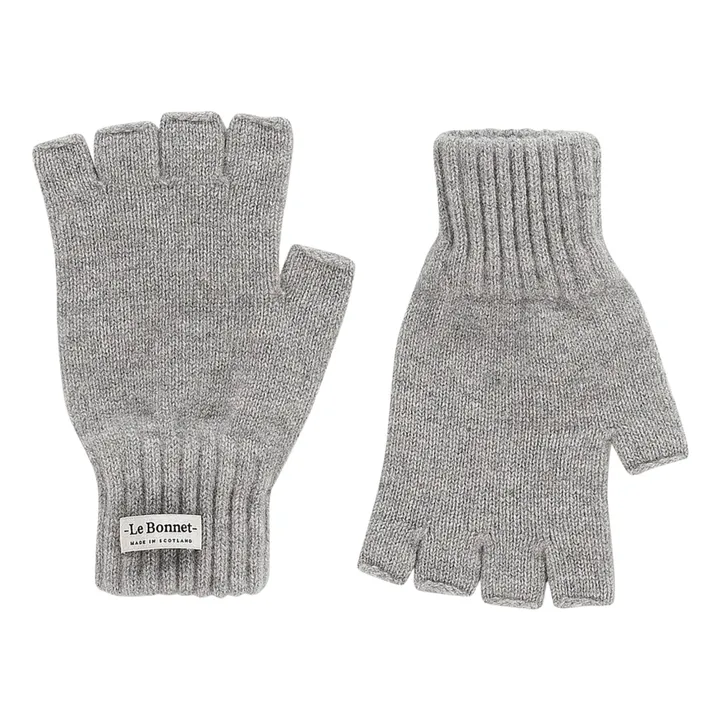 Mitaines Laine et Angora | Gris- Image produit n°0