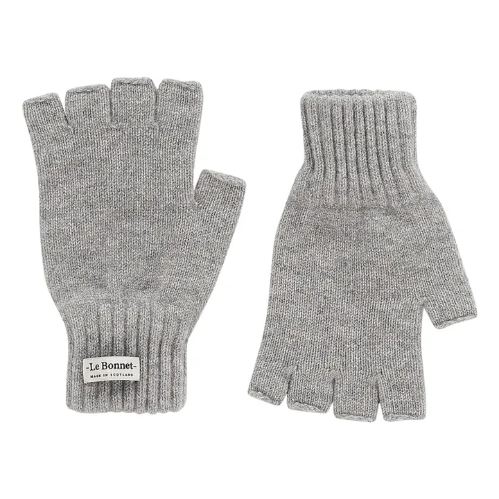 Wool and Angora mittens | Grey- Product image n°0