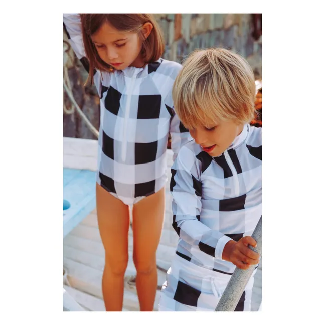 Palombaggia Vichy UV Protection 1-Piece Swimsuit | Black