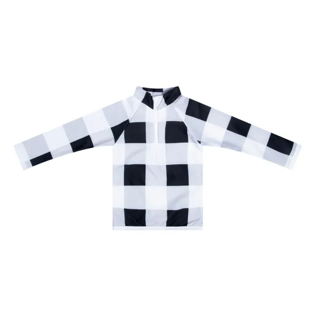 Anti-UV Saline Vichy T-Shirt | Schwarz