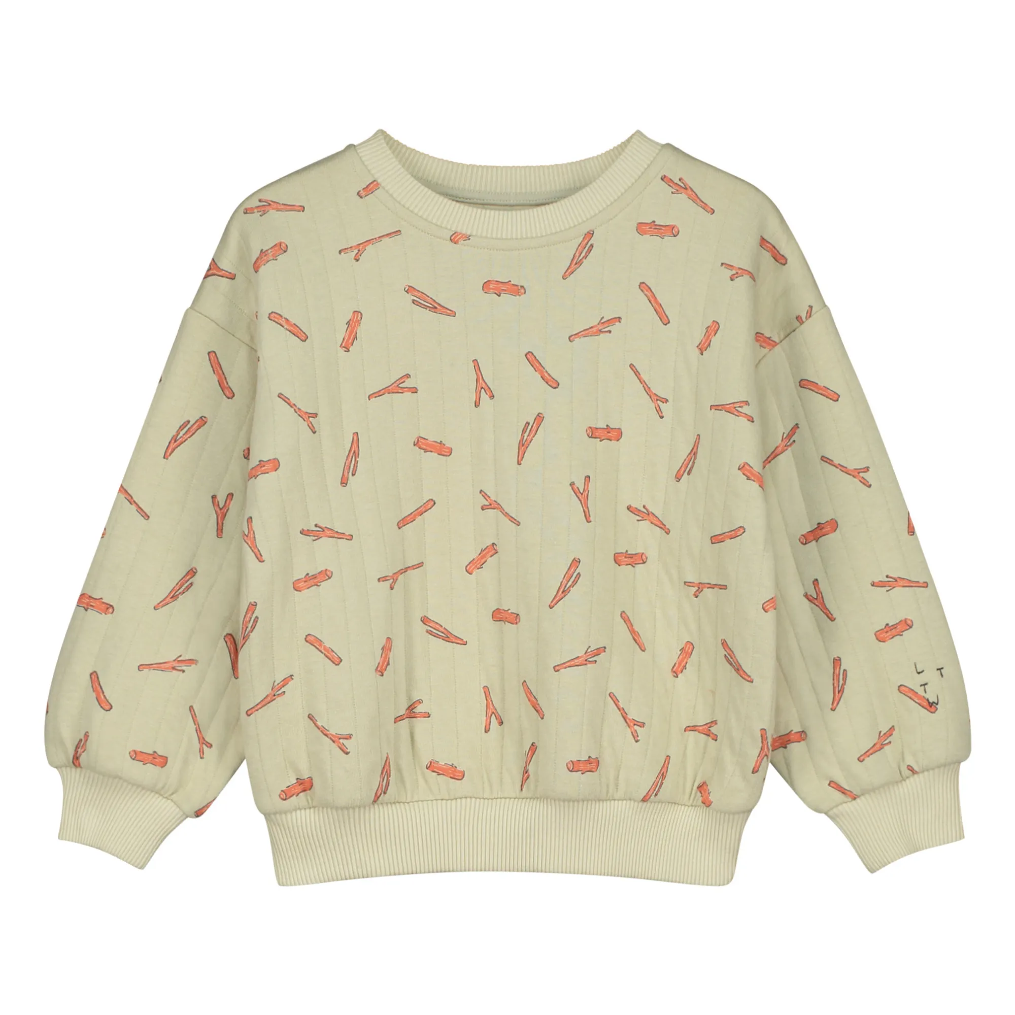 Letter To The World Beige Leo Organic Cotton Quilted Sweatshirt