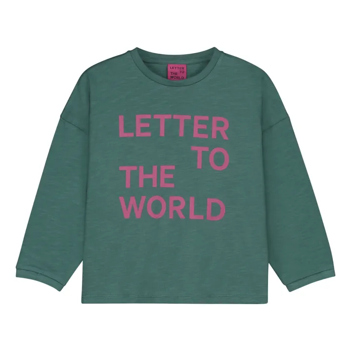 Camiseta de algodón orgánico flameado LTTW | Verde Jade- Imagen del producto n°0
