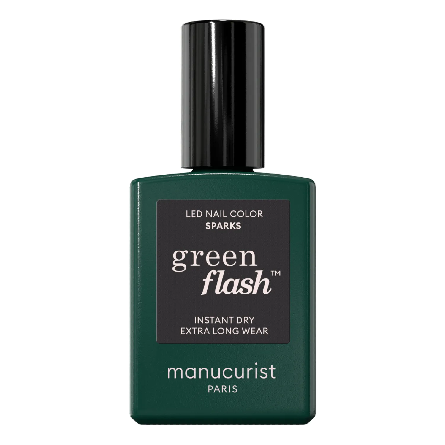 Manucurist Sparks Green Flash Semi-Permanent Nail Polish - 15 Ml