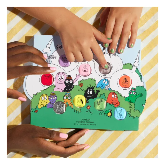 Set de esmaltes de uñas para niños Barbapapa Family - 9 esmaltes de uñas