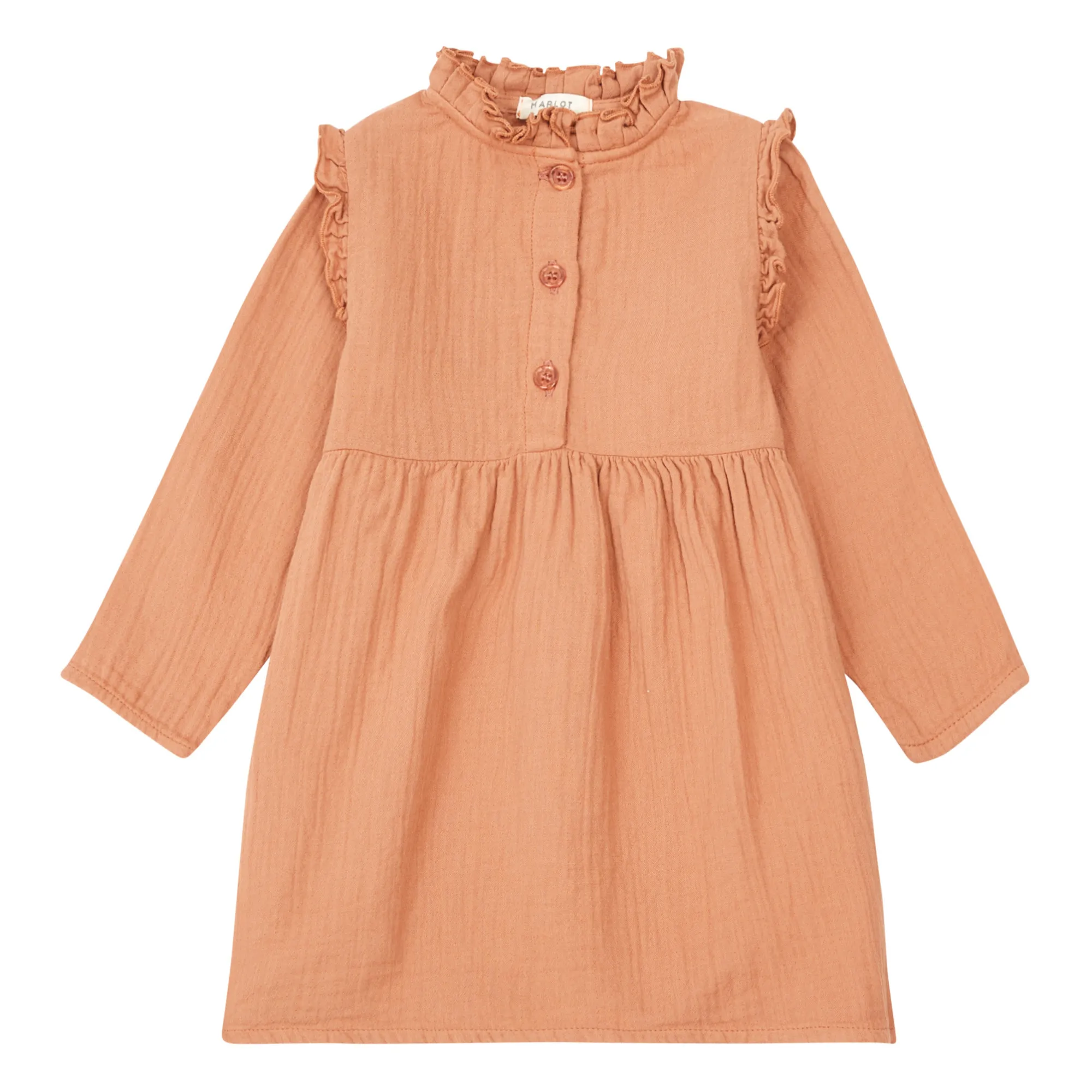 Marlot Paris Dusty Pink Suzon Cotton Muslin Dress - Marlot X Smallable Exclusive