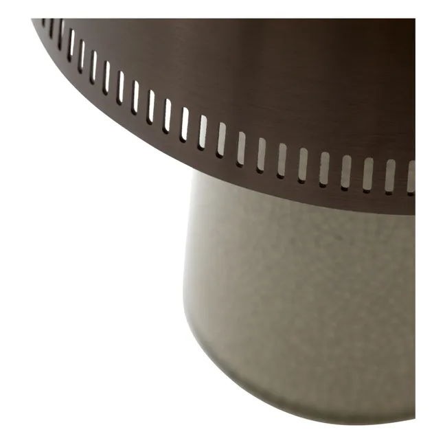 Portable Raku table lamp | Bronze
