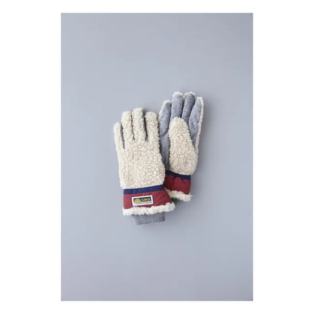 Handschuhe Teddy Wolle | Beige