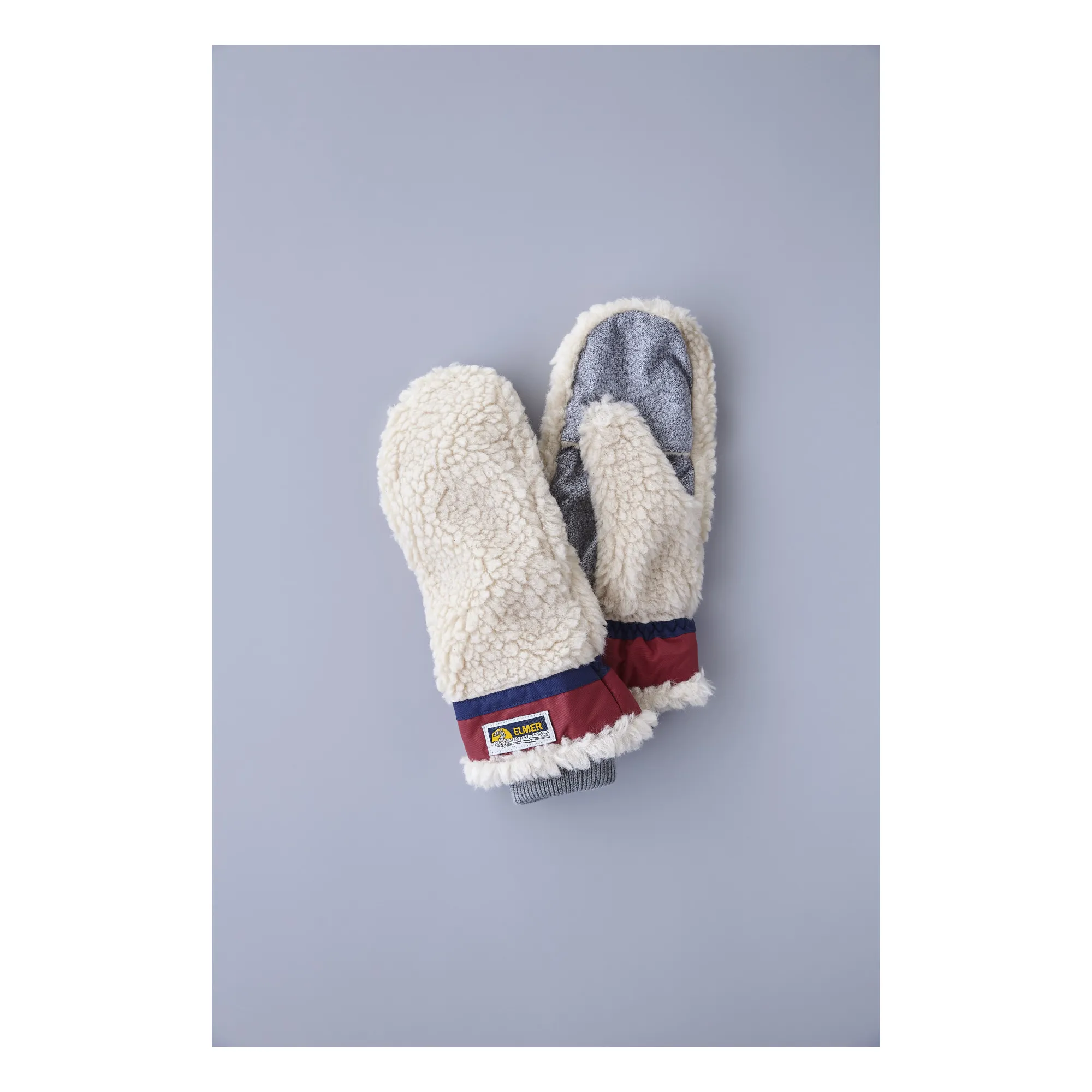 Elmer By Swany Beige Teddy Wool Mittens