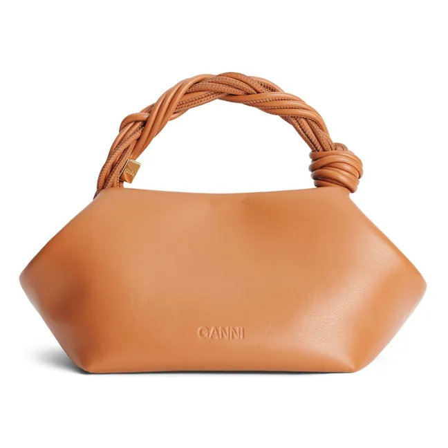 Ganni Bou Recycled Leather Bag | Caramel