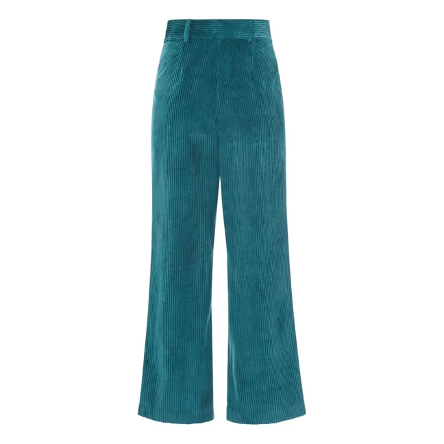 Niza Corduroy Trousers | Peacock blue