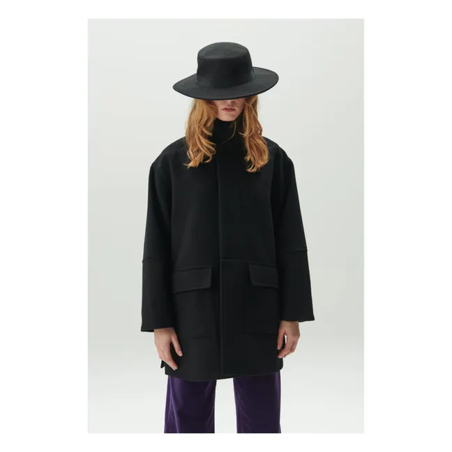 Moss Wool Coat | Black
