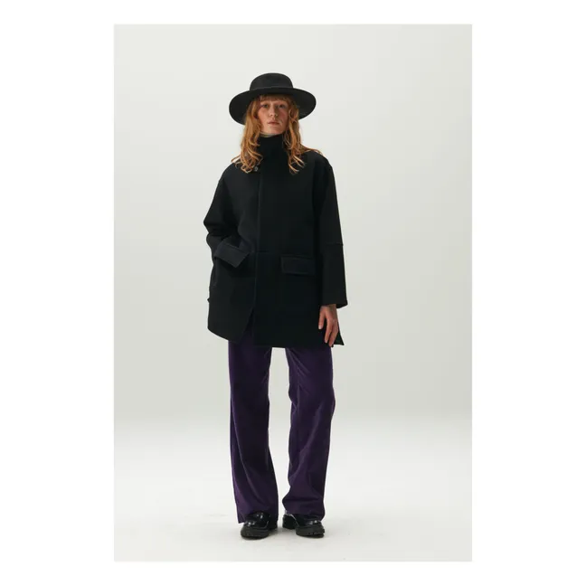 Moss Wool Coat | Black