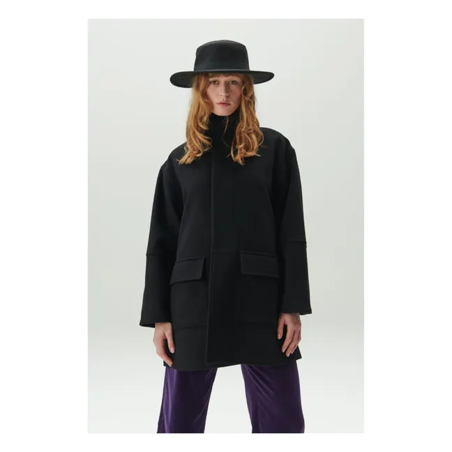Moss Wool Coat | Black