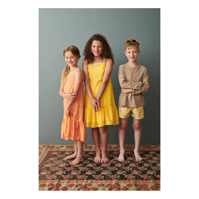 Robe à Bretelles Soie Grape | Orange