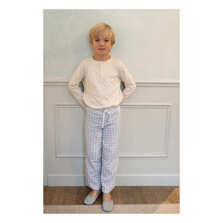 Pyjama aus Bio-Baumwolle Quattro | Grau- Produktbild Nr. 1