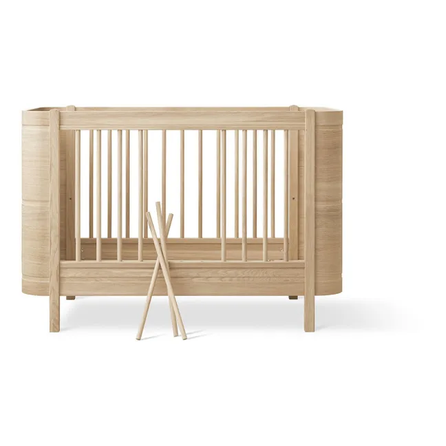 Wood Mini+ Crib without Junior Kit | Oak