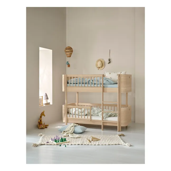 Wood Mini+ semi-high bunk bed | Oak
