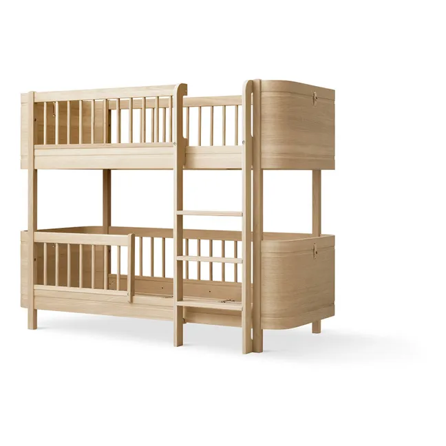 Wood Mini+ semi-high bunk bed | Oak