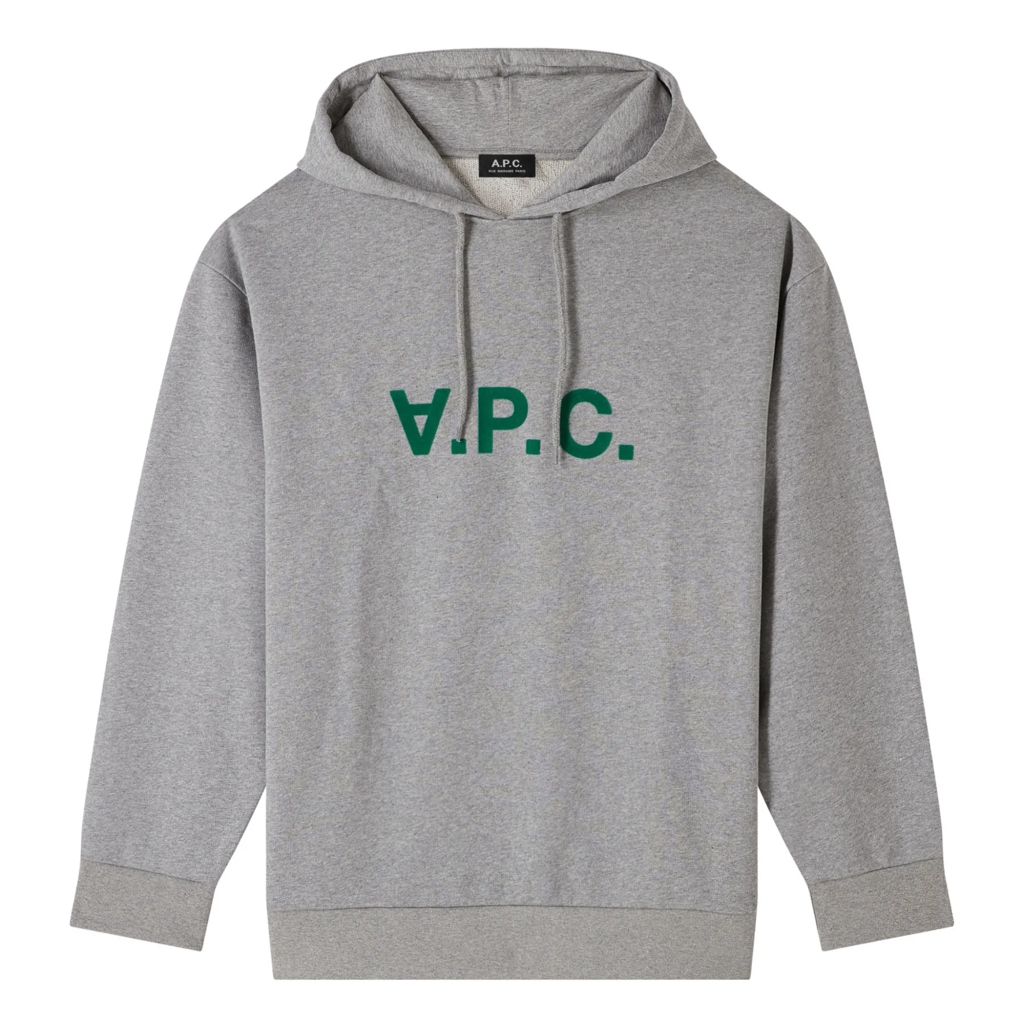 A.p.c. Heather Grey Milo Organic Cotton Hoodie