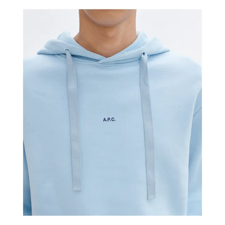 Larry Hoodie Algodón orgánico | Azul Cielo- Imagen del producto n°2
