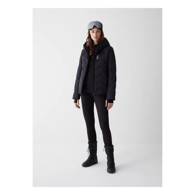 Women's Padded Short Ski Parka | Black