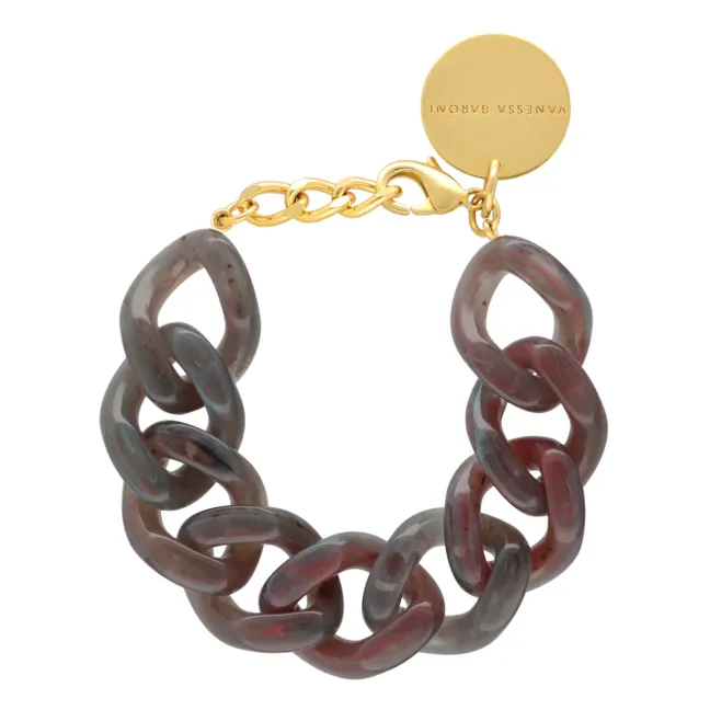 Armband Flat Chain | Grau