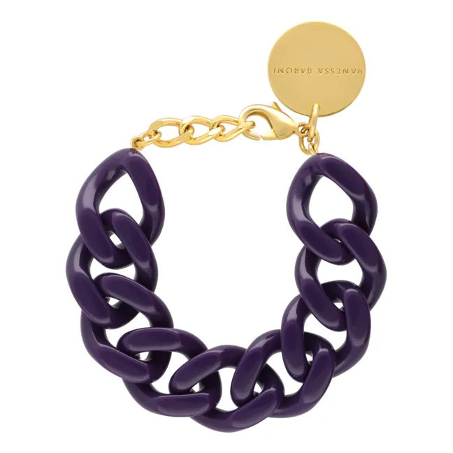 Flat Chain bracelet | Purple