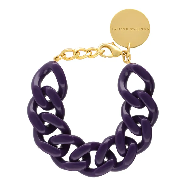 Armband Flat Chain | Violett- Produktbild Nr. 0