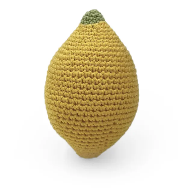 Lemon crochet rattle | Yellow