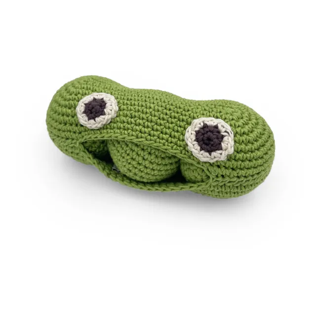 Little Dots crochet rattle | Green