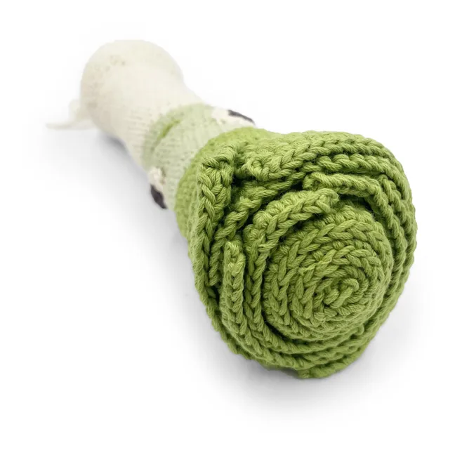 Crochet leek rattle | Green
