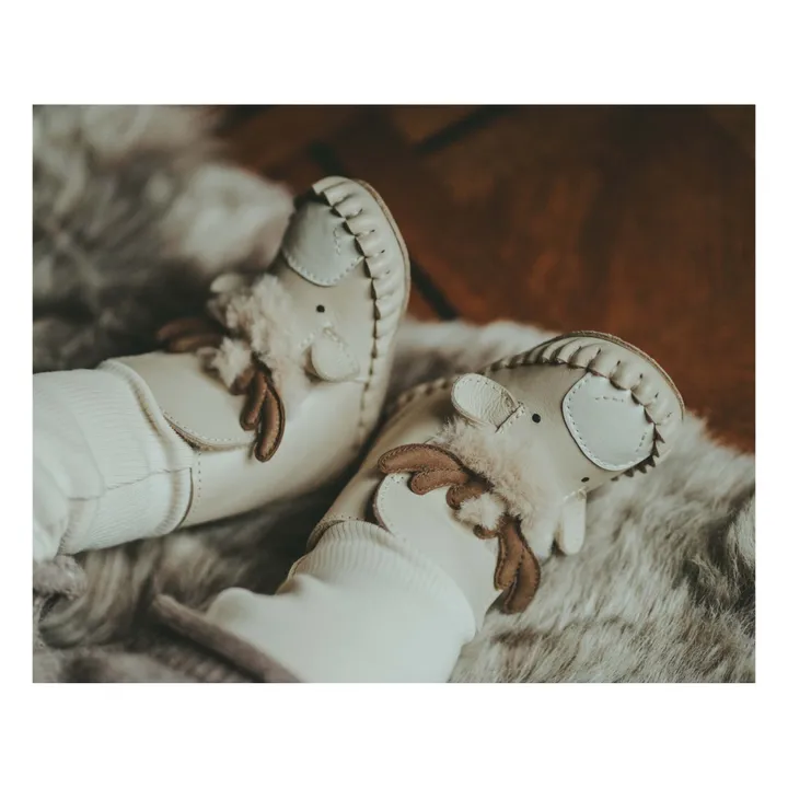 Pantofole con ripieno di renna Kapi Exclusive | Beige- Immagine del prodotto n°1