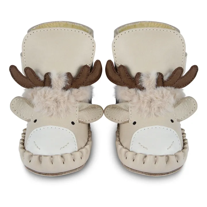 Pantofole con ripieno di renna Kapi Exclusive | Beige- Immagine del prodotto n°3