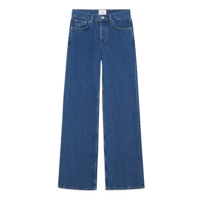 Pantalones vaqueros de algodón orgánico Hugh | Azul