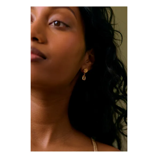 Lison Citrine earrings | Gold