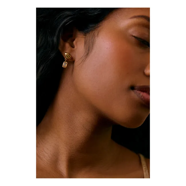 Lison Citrin-Ohrringe | Gold