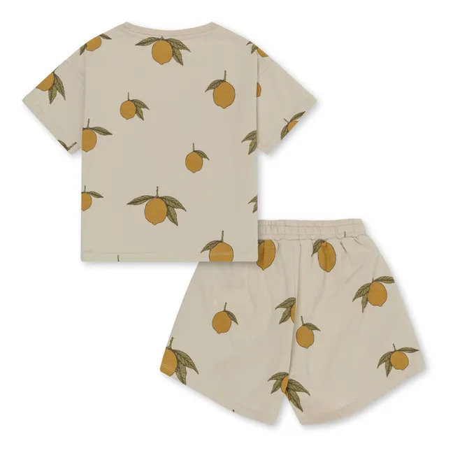 Pijama de algodón ecológico | Amarillo
