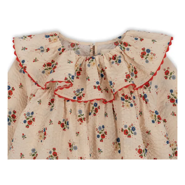 Bella Organic Cotton Baby Dress | Beige