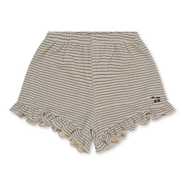 Itty Striped Organic Cotton Shorts | Blue