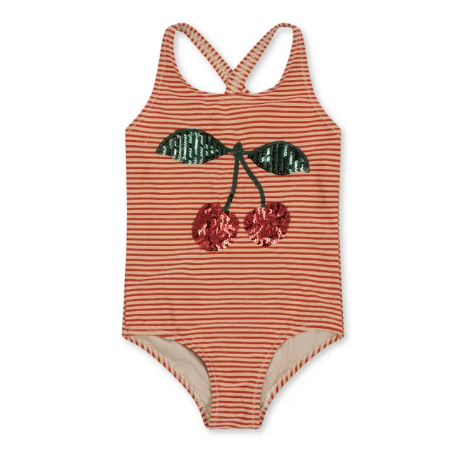 Jade Pailleté 1-Piece Swimsuit | Terracotta