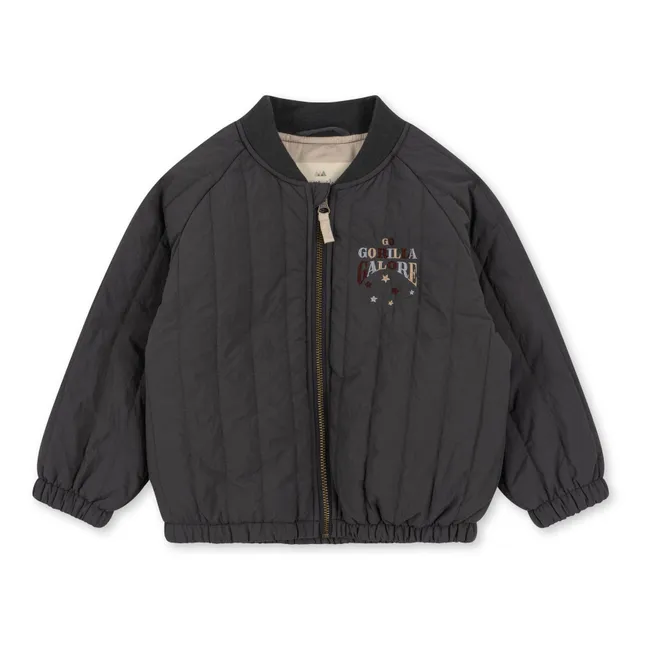 Juno Quilted Bomber | Charcoal grey