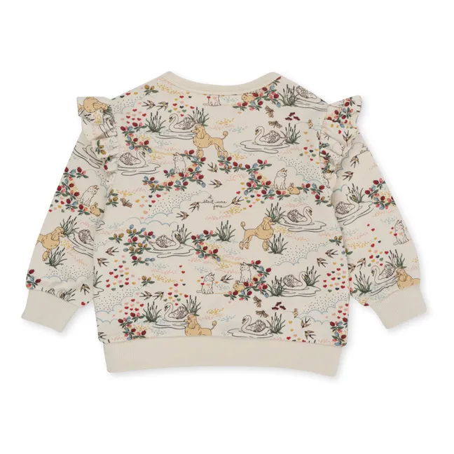 Loupi Lou organic cotton ruffled sweatshirt | Beige