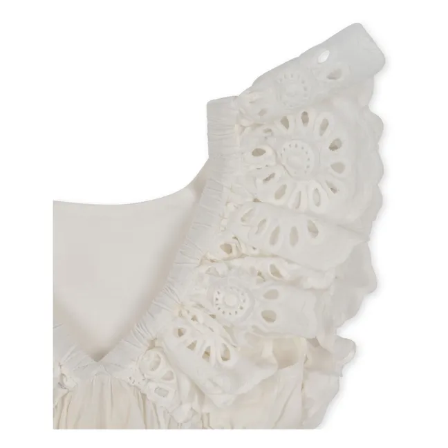 Pelele Posey de algodón orgánico | Blanco
