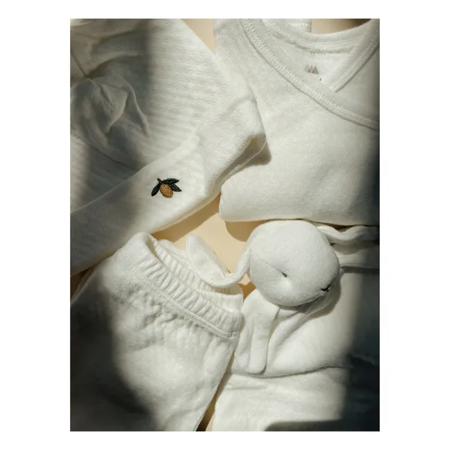 Sui Bio-Baumwoll-Babyset | Weiß