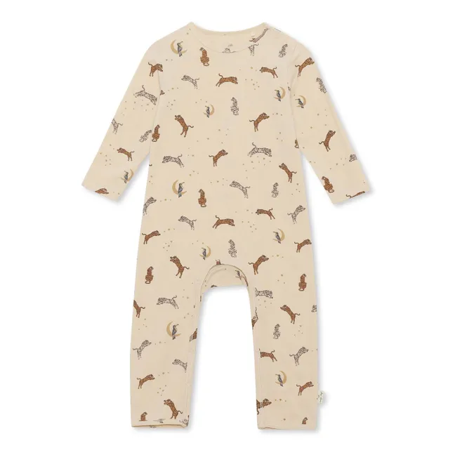 Pyjama Basic Tigers Bio-Baumwolle | Beige
