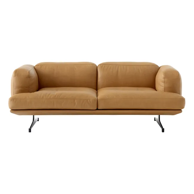 Sofa Inland AV22 aus edlem Leder | Cognac-Farbe