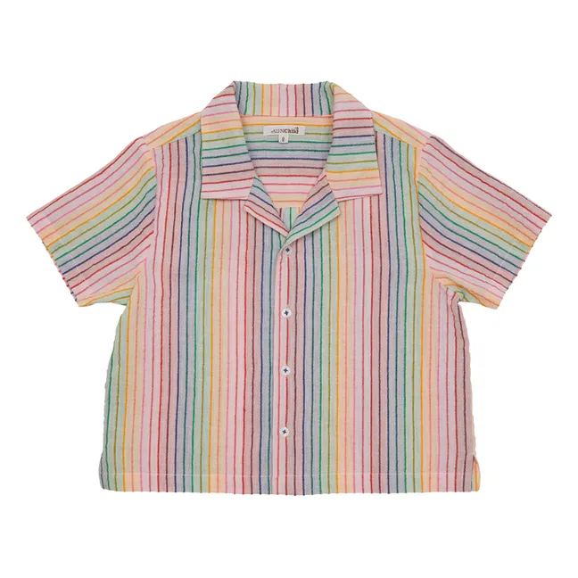 Farrel Striped Short Sleeve Shirt | Pink