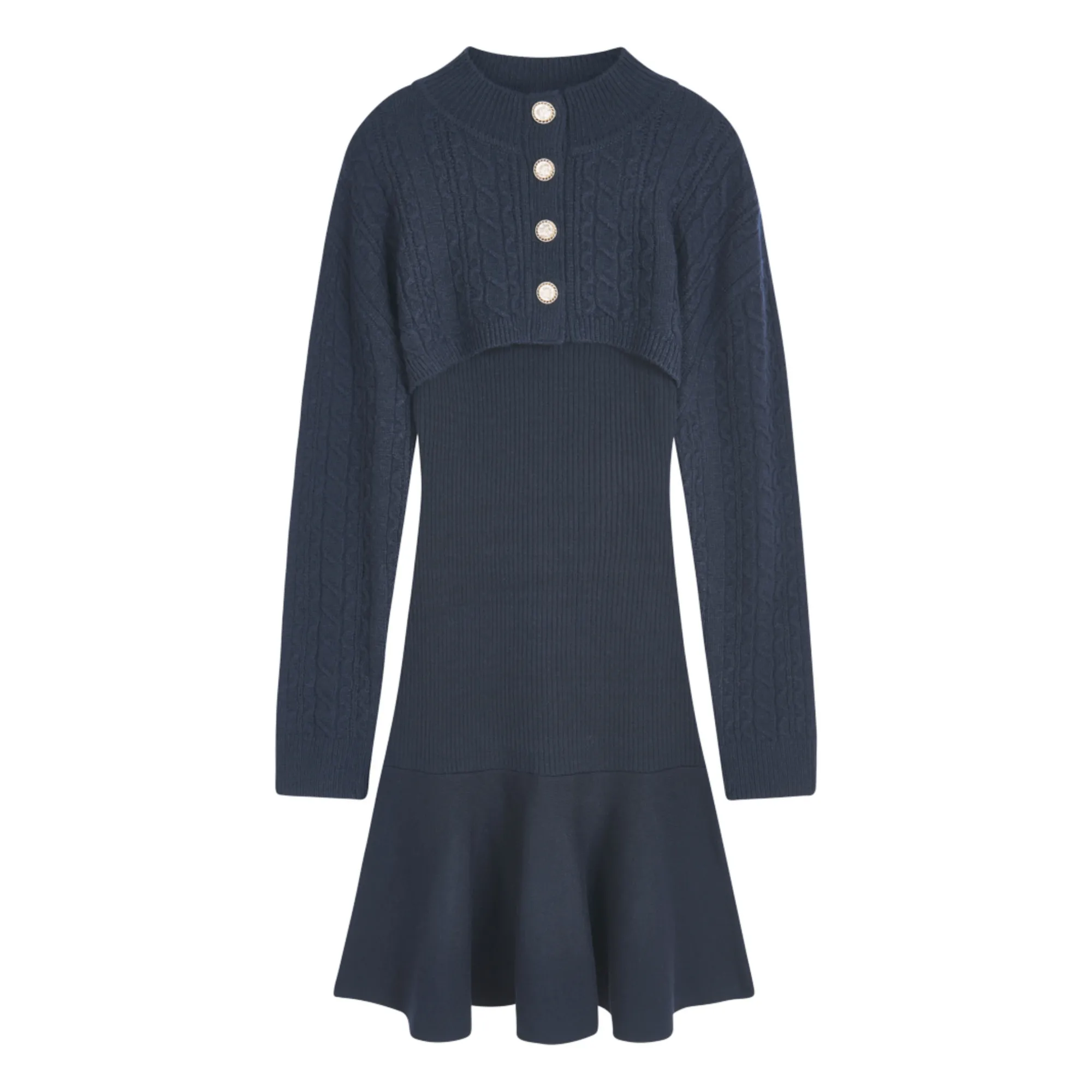 Tressé Navy Blue Ravi Dress